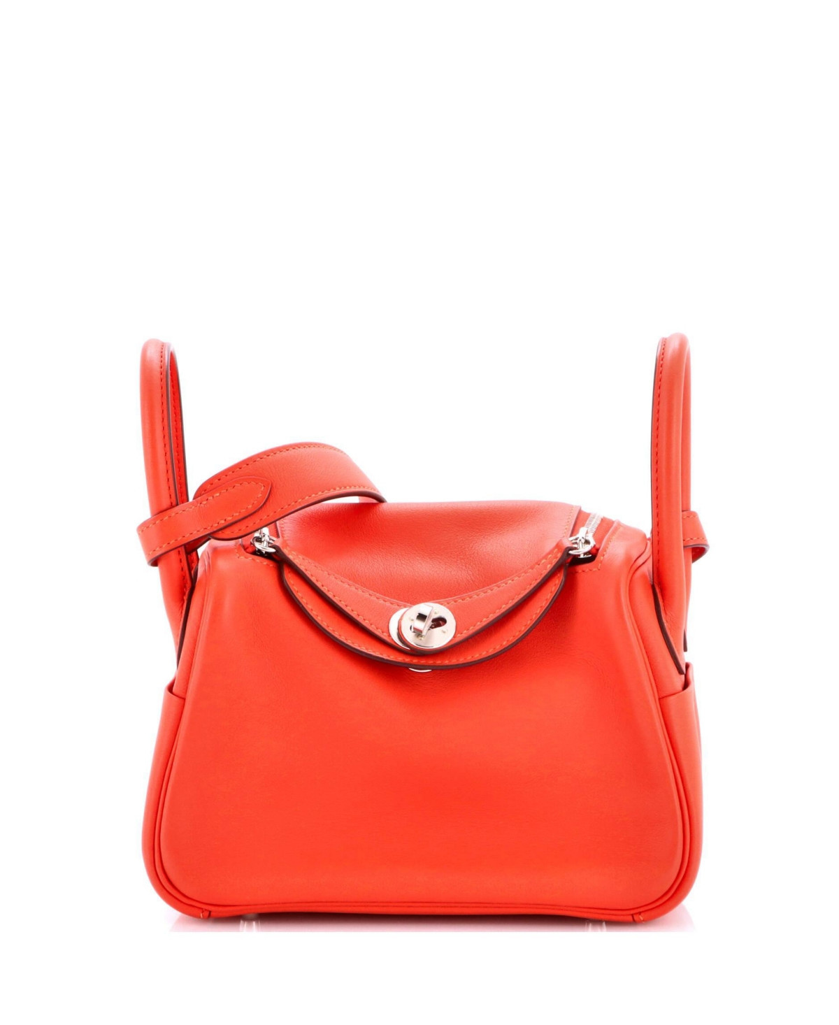Pre-Owned HERMES Mini Lindy Bag Swift - Orange | Macy's