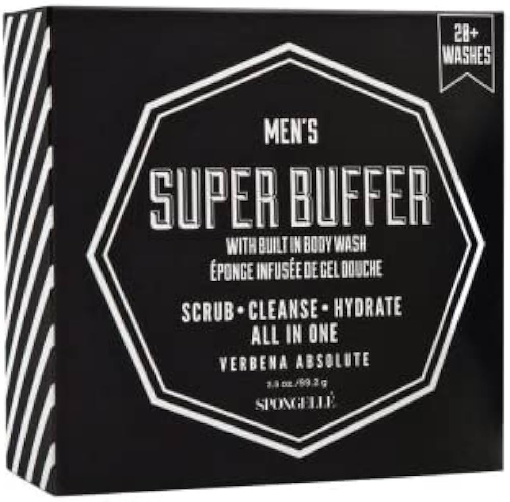 Spongelle Men's Super Buffer Built-In Body Wash (Verbena Absolute) | Amazon (US)