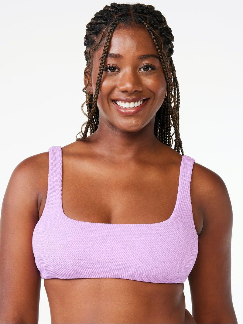 Love & Sports Women's Square Neck Pull-over Bikini Top | Walmart (US)