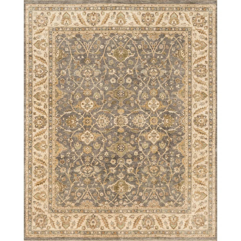 Majestic Oriental Hand-Knotted Wool Beige/Brown Area Rug | Wayfair North America