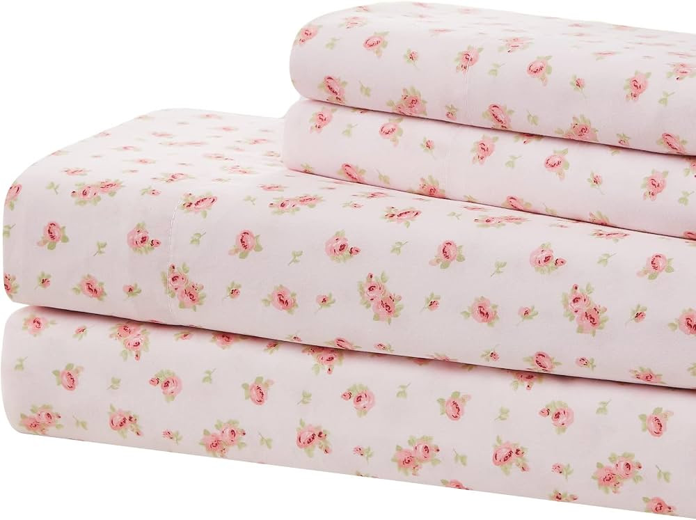 Modern Threads - Soft Microfiber Rose Printed Sheets - Luxurious Microfiber Bed Sheets - Includes... | Amazon (US)