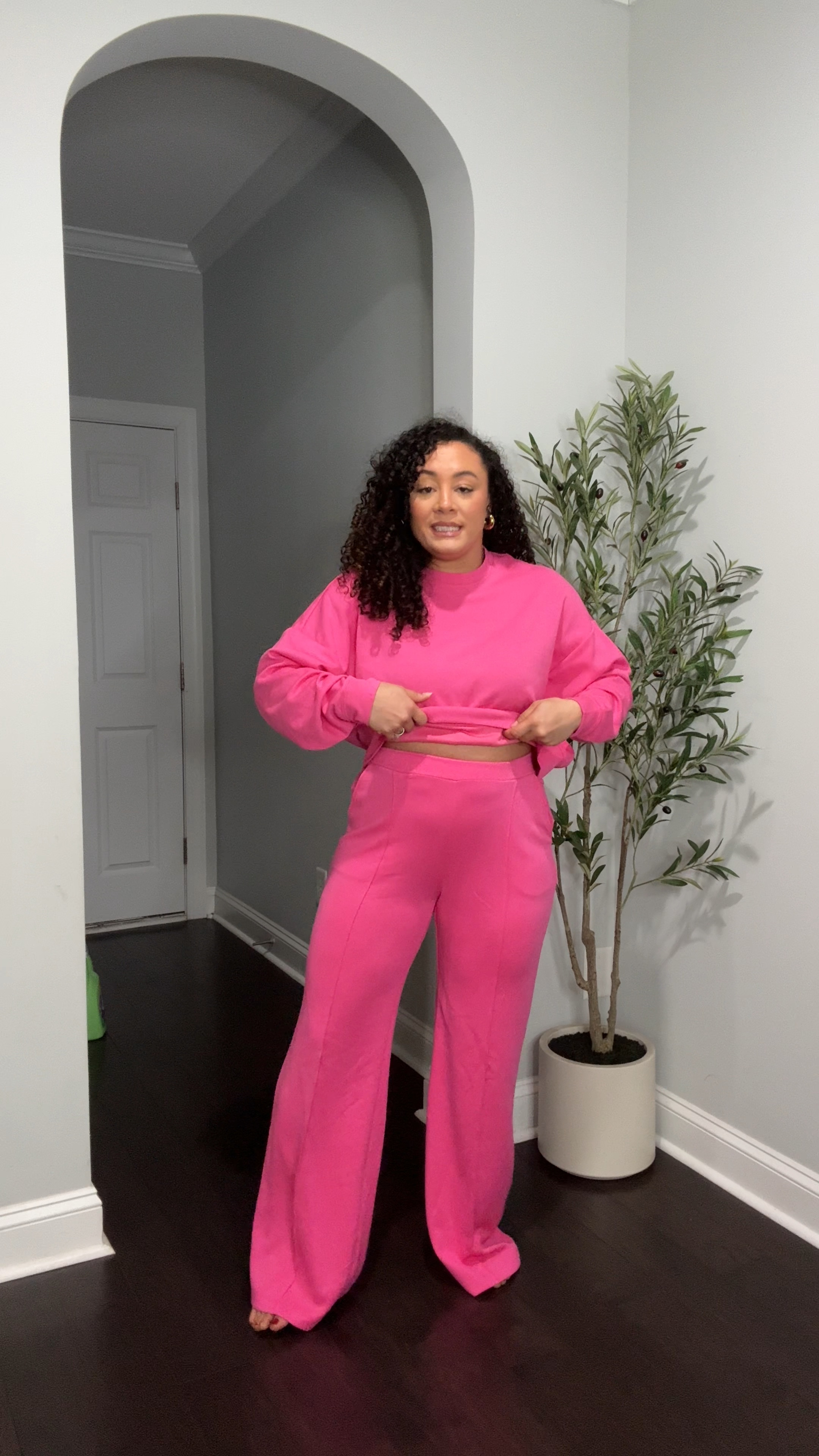 Wearing a medium in the pants and size large top in this Walmart set comes in other colors. #walmart #walmartfashion