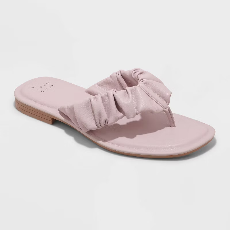 Women's Blossom Scrunched Flip Flop Sandals - A New Day™ | Target