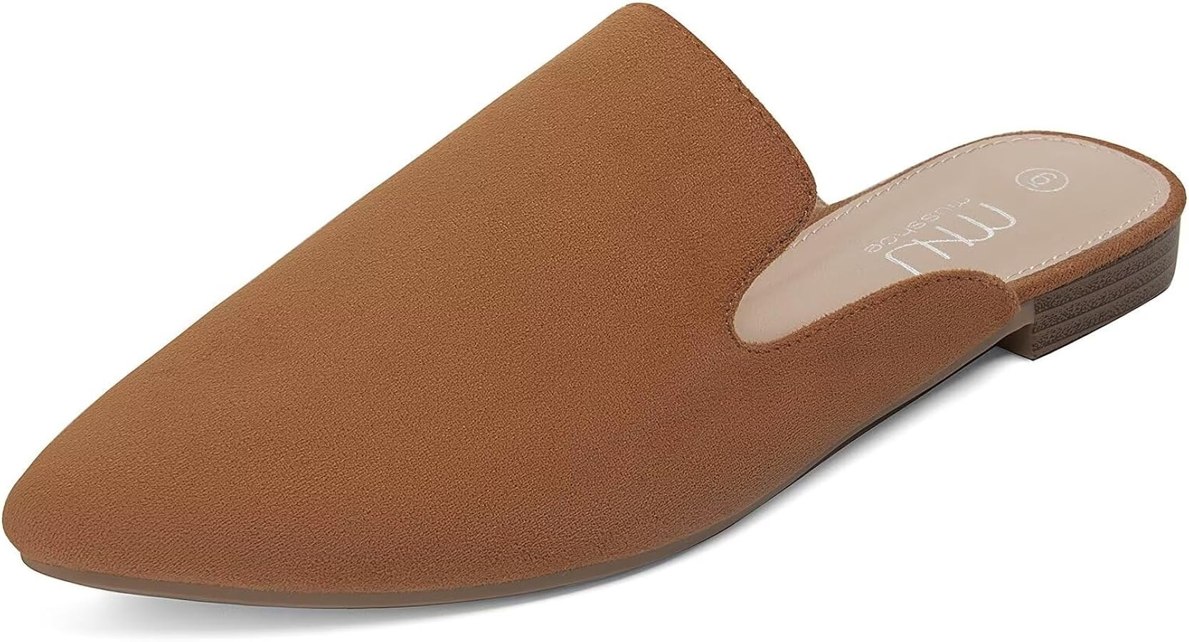 MUSSHOE Mules for Women Flats Comfortable Pointed Toe Women Mules | Amazon (US)