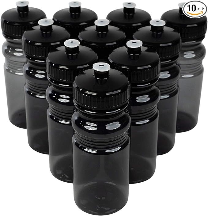 CSBD 20 Oz Sports Water Bottles, 10 Pack, Blank for Customized Branding, No BPA Food Grade Plasti... | Amazon (US)