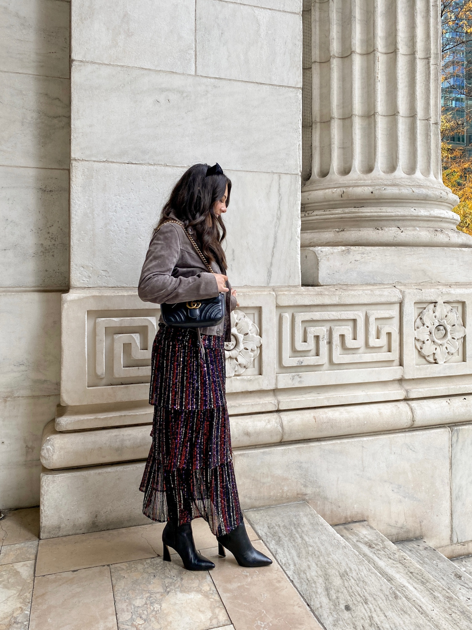 The prettiest holiday dress dressed down for a weekend look!

#LTKSeasonal #LTKstyletip #LTKHoliday