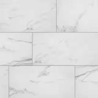 Florida Tile Home Collection Michelangelo Calacatta Rectified 12 in. x 24 in. Porcelain Floor and... | The Home Depot