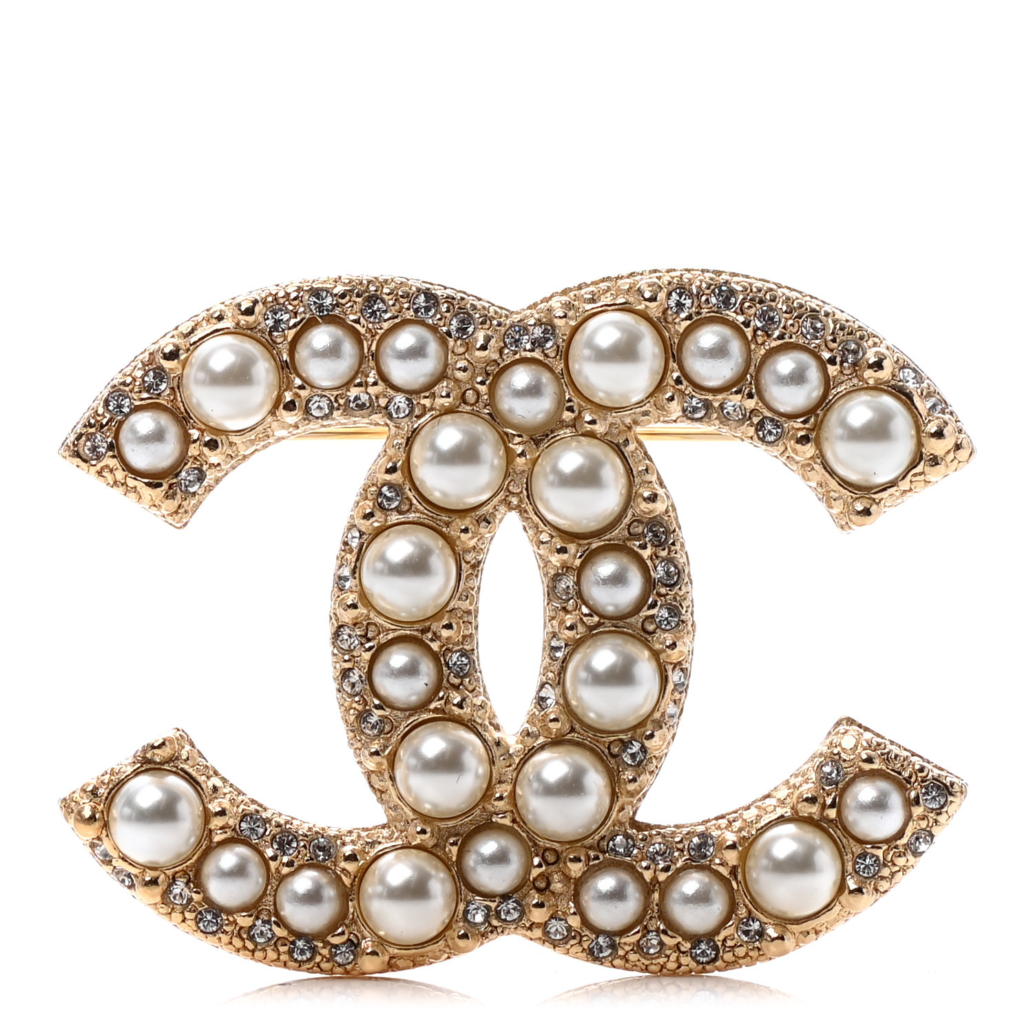 CHANEL

Crystal Pearl CC Brooch Gold | Fashionphile