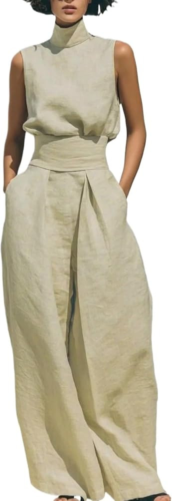 Whimsy Goth Clothes 2-Piece Elegant Set Chic Mock Neck Halter | Amazon (US)