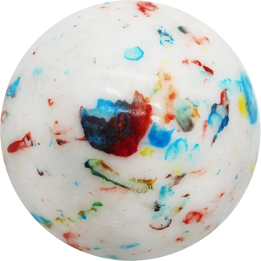 3 INCH LARGE Psychedelic Jawbreaker Candy BIG White Speckled Jawbreaker - Hard As A Rock | Amazon (US)