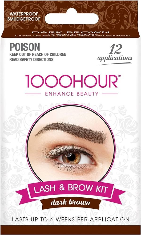 1000 Hour Enhanced Beauty Lash and Eyebrow Color Mascara - Dark Brown - ORIGINAL FORMULA | Amazon (US)