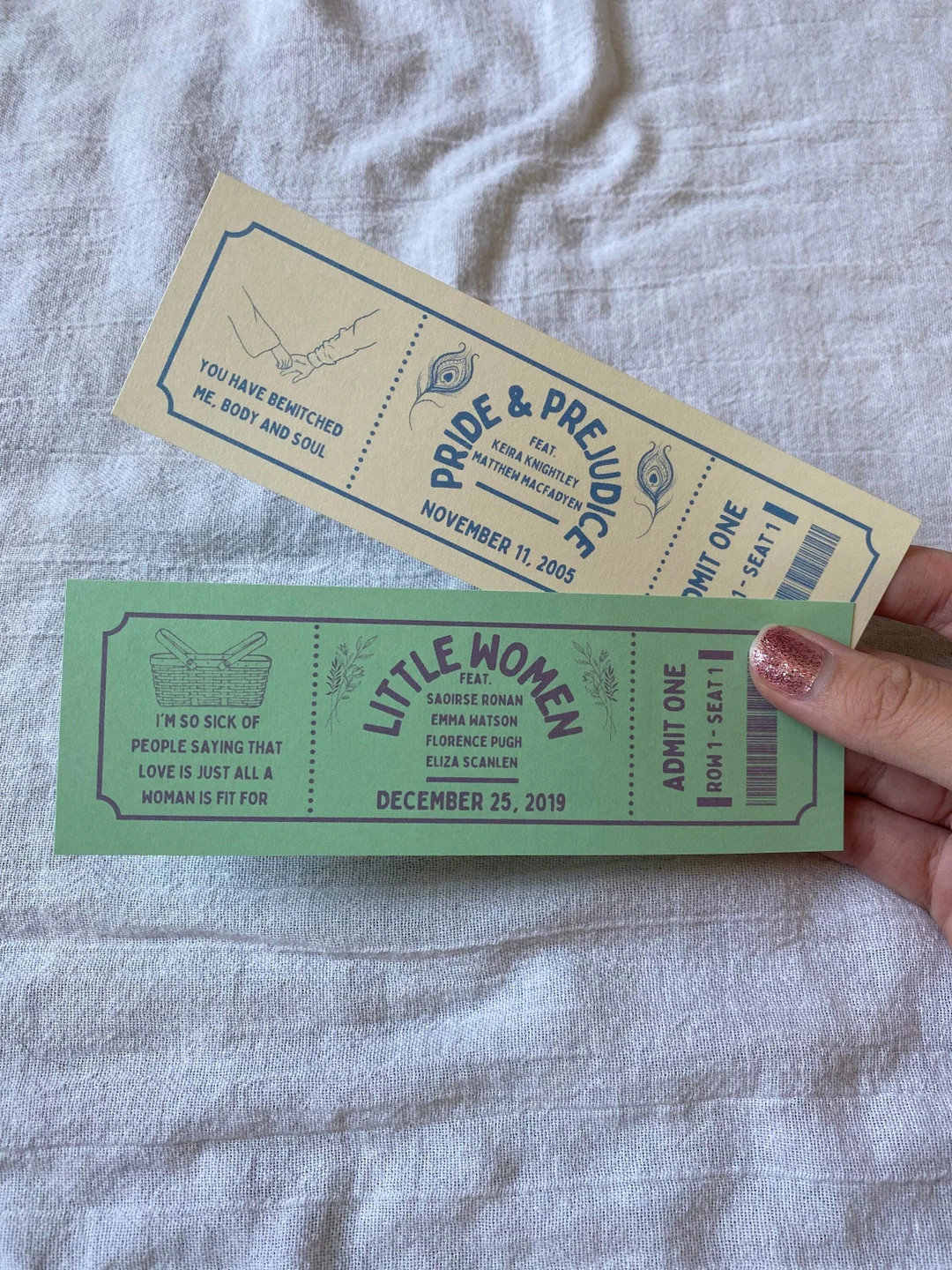 Classic Literature Little Women Pride & Prejudice Ticket - Etsy | Etsy (US)