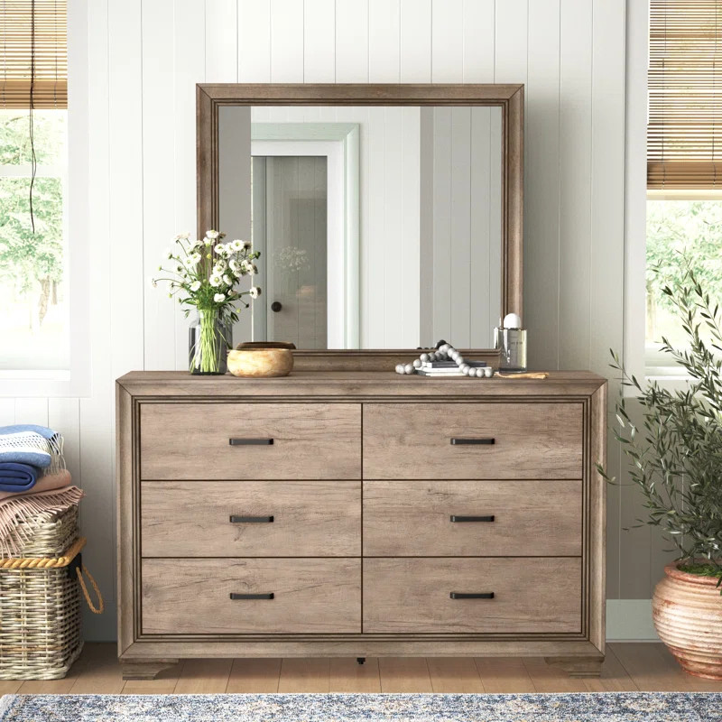 Isana 6 - Drawer Dresser with Mirror | Wayfair North America
