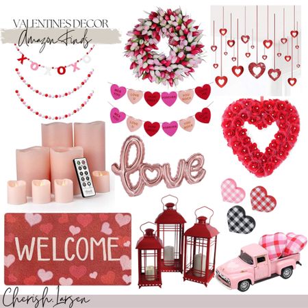 The cutest Amazon Valentines Say decor! Linked a cute doormat, some wreaths, garlands, and other decorations! 💖

#LTKhome #LTKunder50 #LTKsalealert