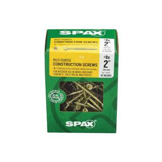 SPAX #8 x 2 in. T-Star Plus Yellow Zinc Coated Drive Flat Undercut Multi-Purpose Screw (161-Box) ... | The Home Depot
