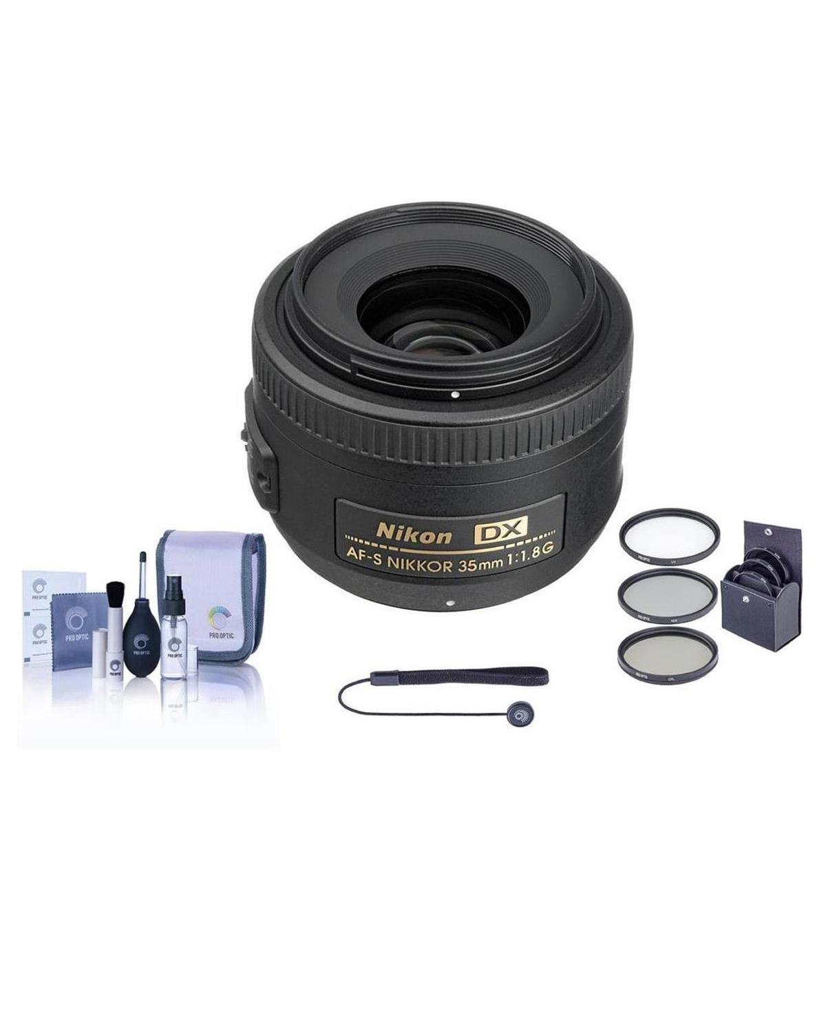 Nikon Nikon 35mm f/1.8G Af-s Dx Af Nikkor Lens - Bundlewith 52mm Filter Kit, Lens Cap Leash, ProfessionalLens Cleaning Kit - Black | Macy's