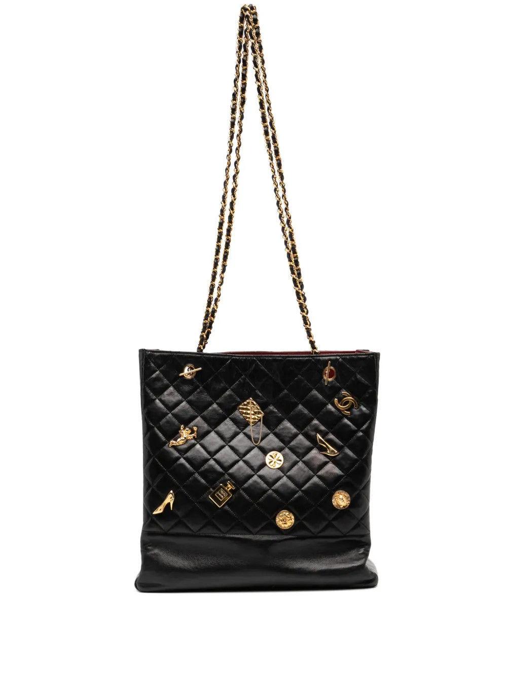 CHANEL Pre-Owned 1991-1994 Limited Edition Lucky Charm Tote - Black | Farfetch Global