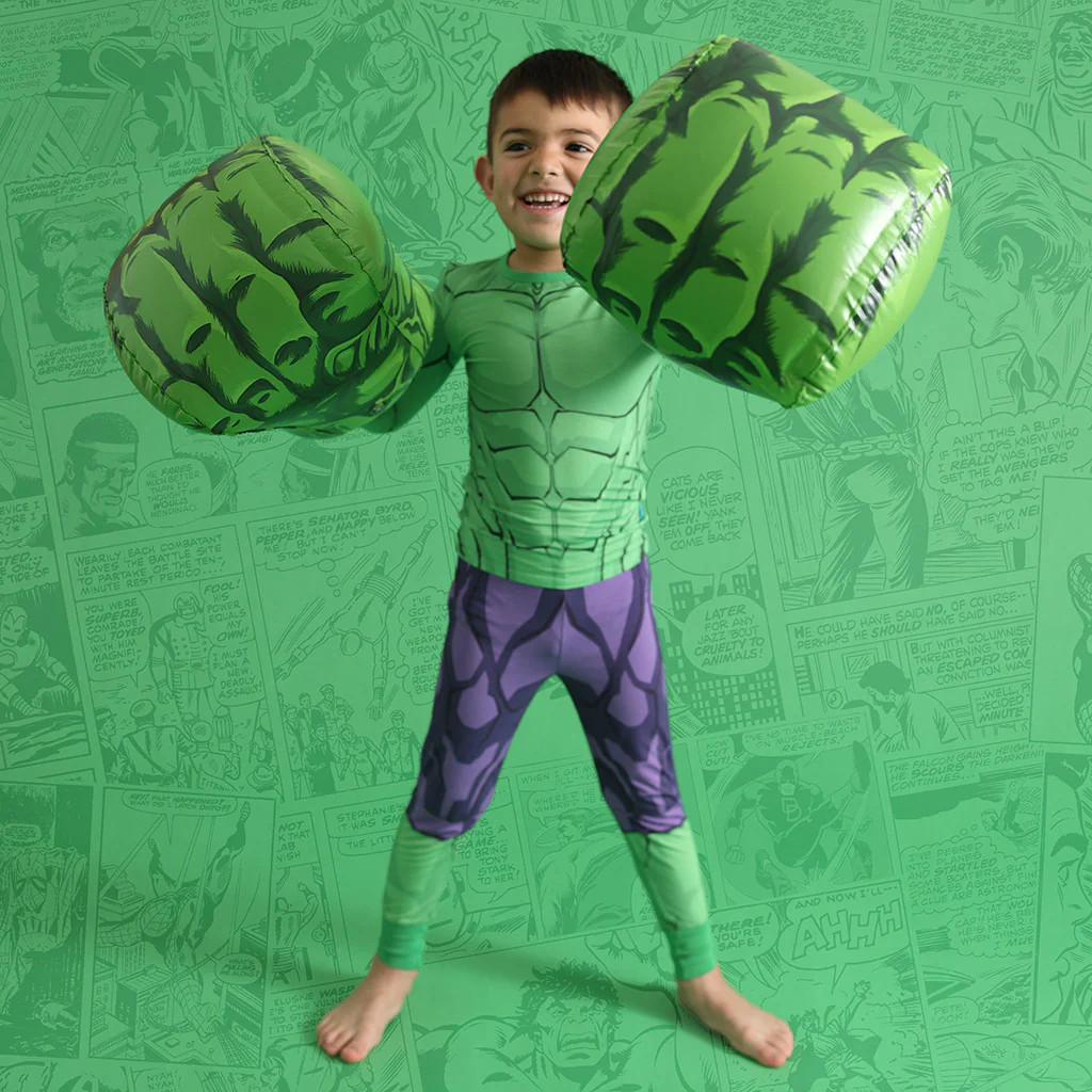 Avengers Green Long Sleeve Toddler Pajamas | Marvel I Am Hulk | Posh Peanut