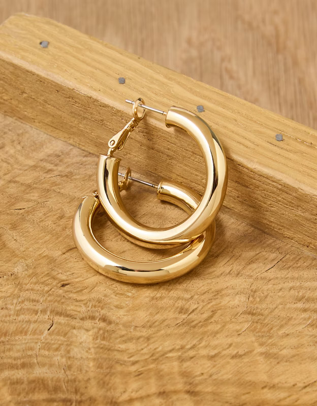 AEO Chunky Hoop Earrings | American Eagle Outfitters (US & CA)