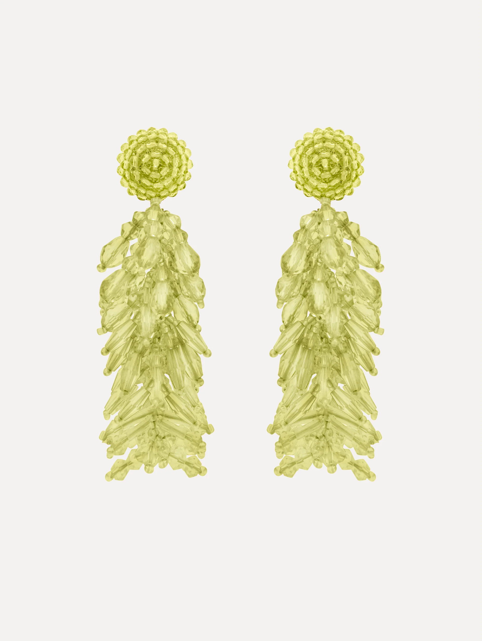 Beaded Cascade Tassel Clip-On Earrings | Oscar de la Renta
