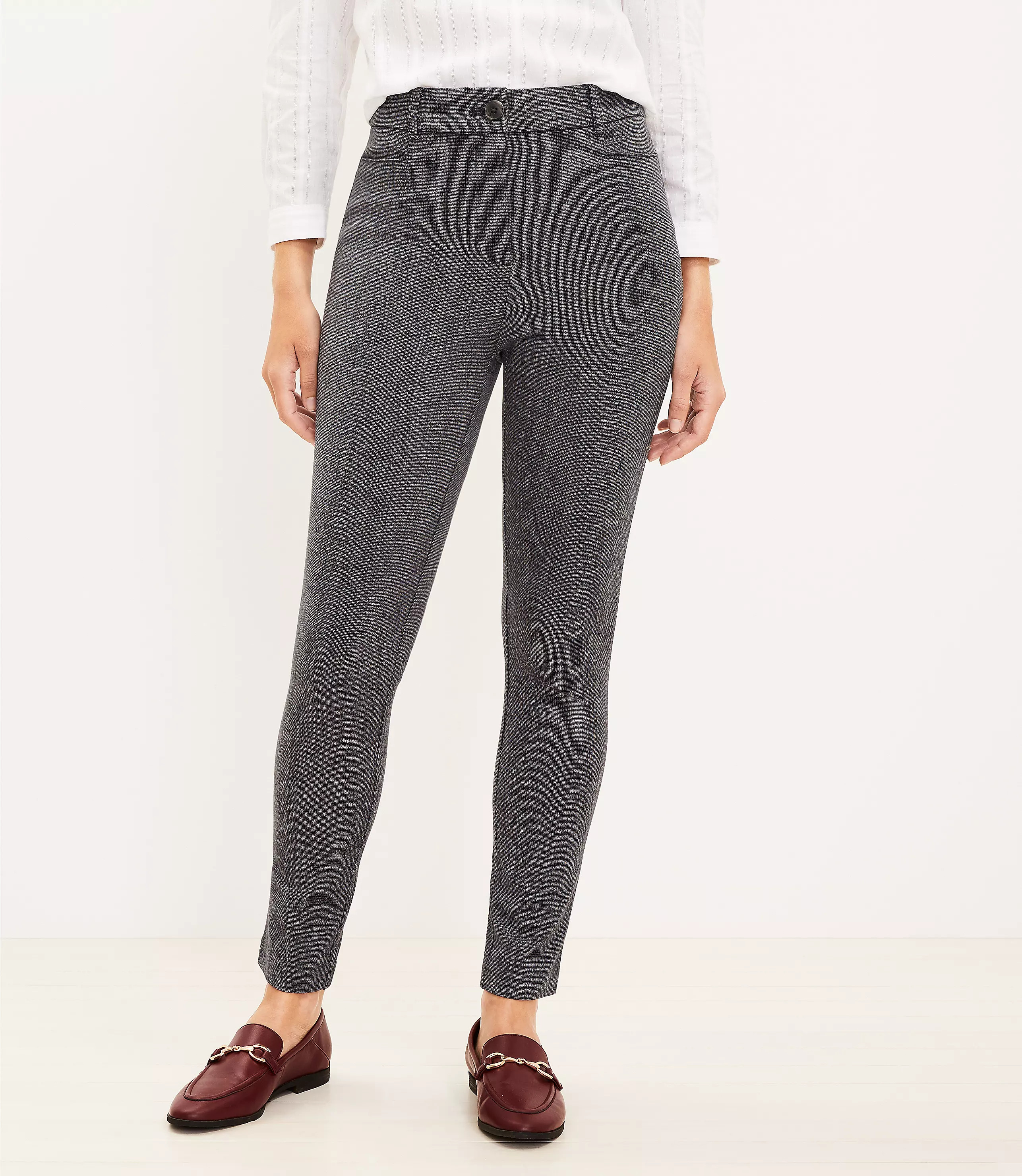 Curvy Sutton Skinny Pants in Texture | LOFT