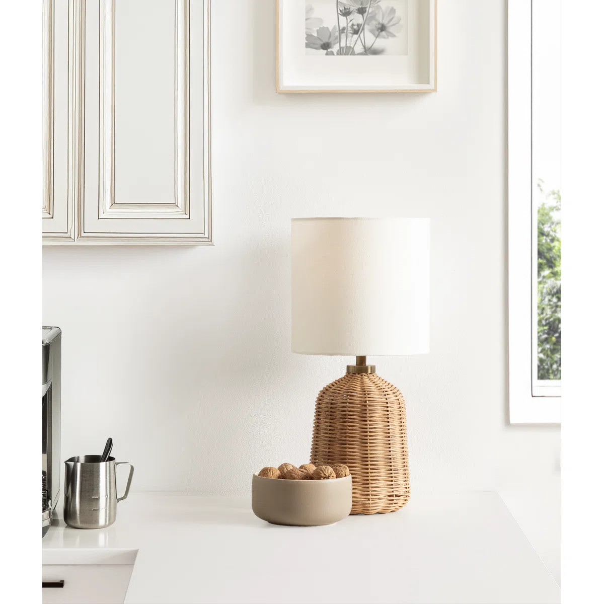 Wylla Modern Rattan Bedside Table Lamp | Wayfair North America