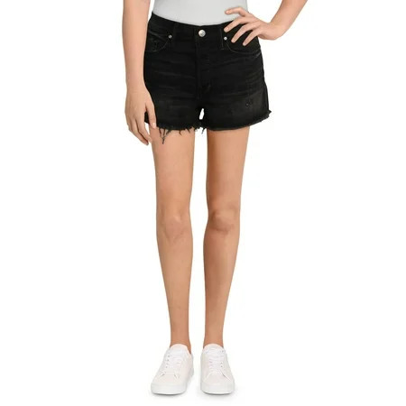 Black Orchid Womens Poppy High Rise Frayed Hem Shorts Black 26 | Walmart (US)