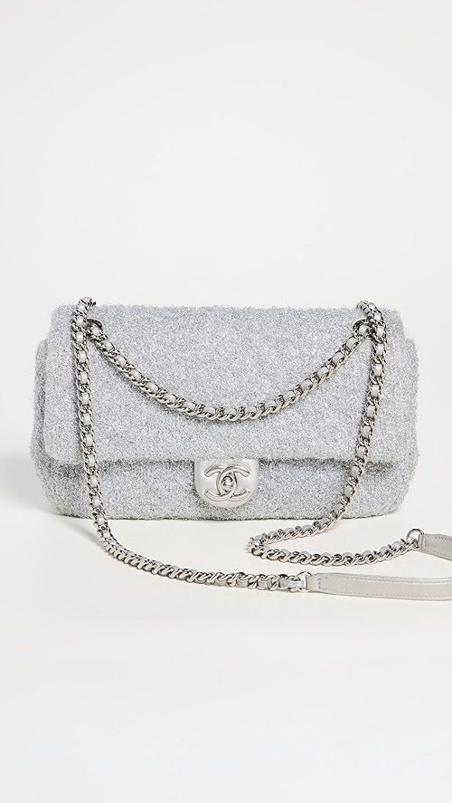 What Goes Around Comes Around Chanel Sliver Knit Pluto Glitter Flap Crossbody | SHOPBOP | Shopbop