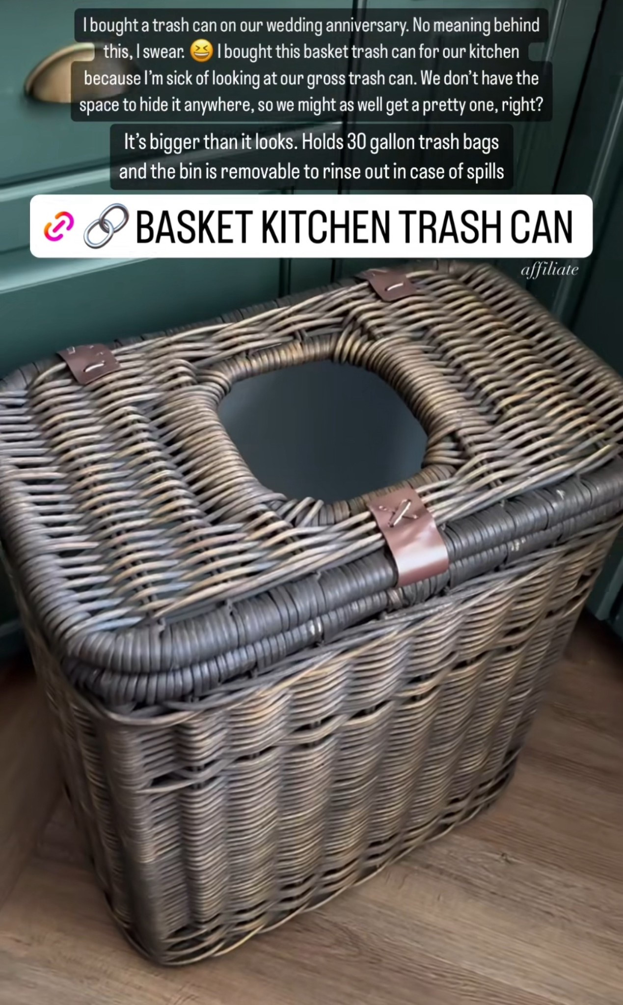 Make trash pretty 😍

#trashcan #garbagebin #wickerbasket 

#LTKstorytime