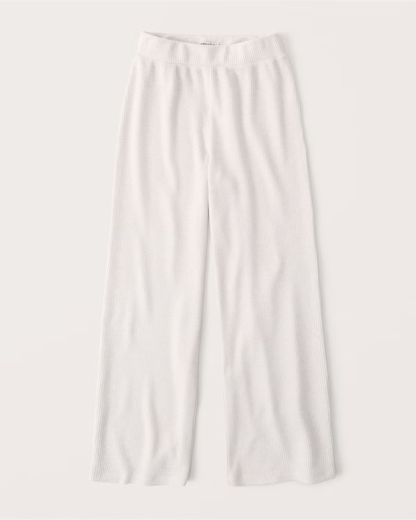 Waffle Lounge Wide Leg Pants | Abercrombie & Fitch (US)