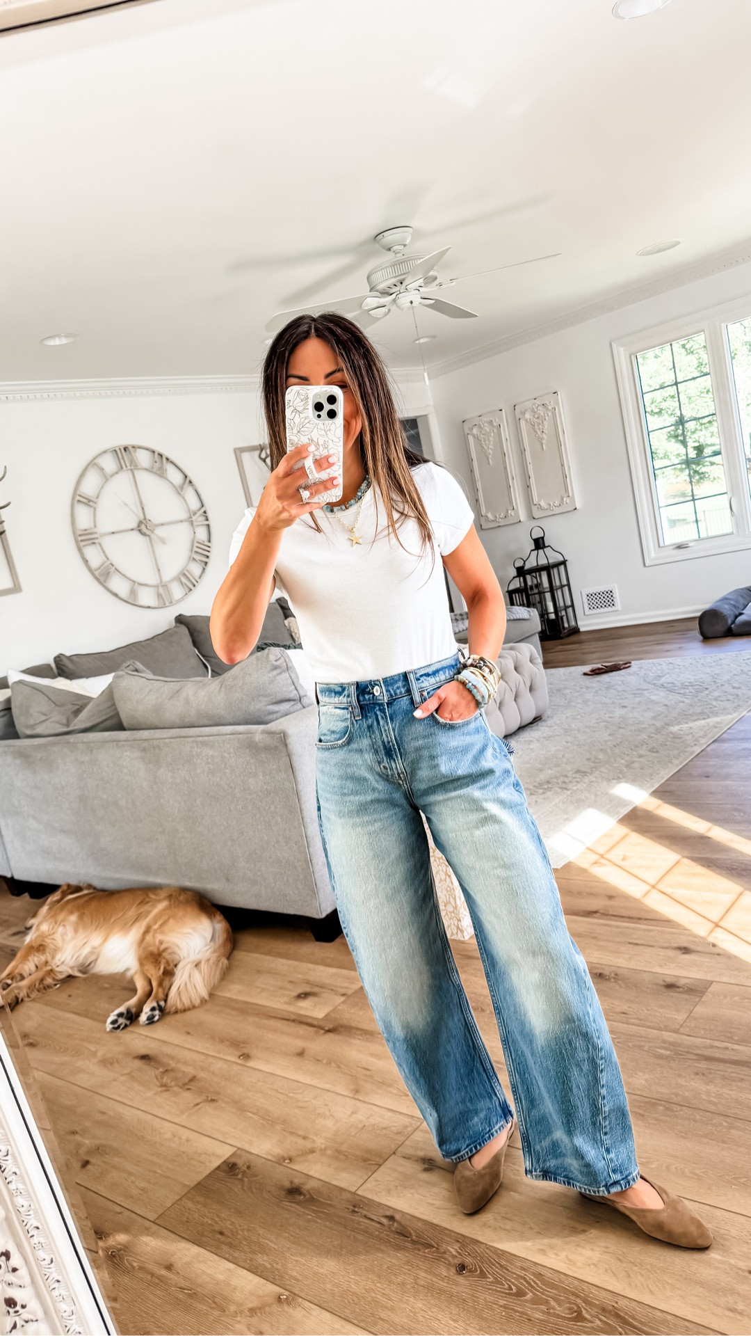 Copy the code from any of the items in the carousel for 20% off at Abercrombie. Jewelry code HOUSEOFLEO20. Barrel jeans 25 short.  Fall jacket small.