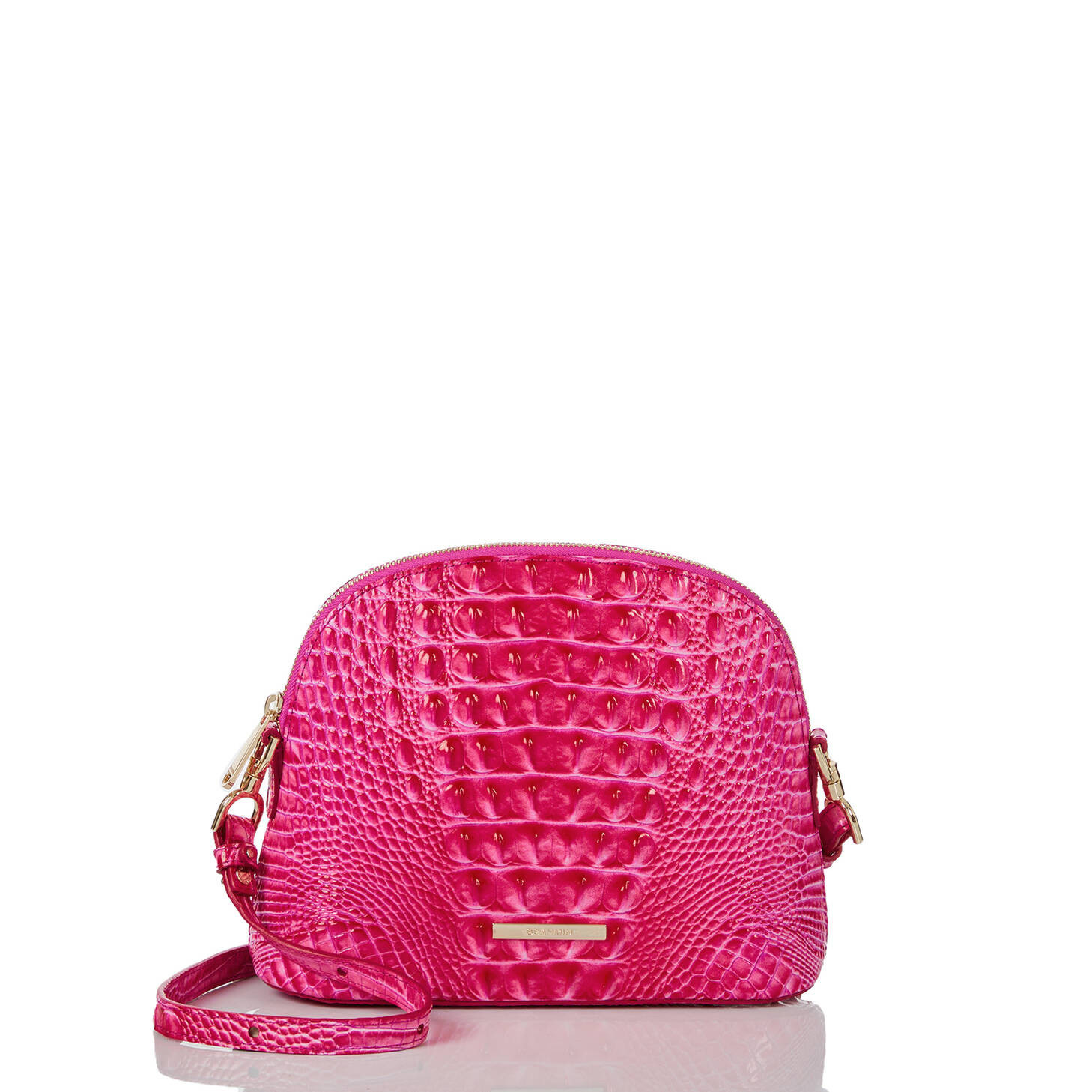 Small Georgina Leather Crossbody | Pink Cosmo | BRAHMIN | Brahmin