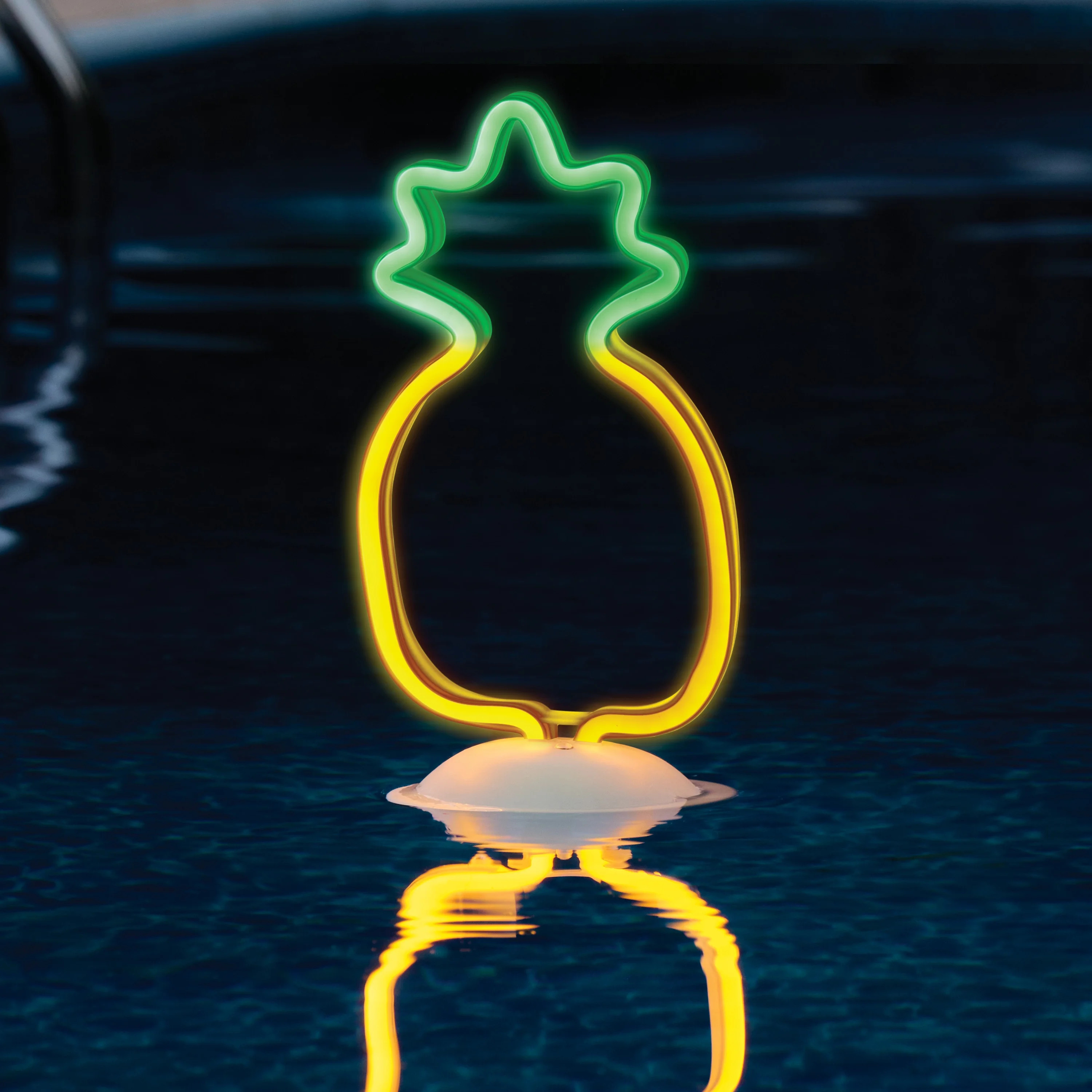 Mainstays Battery-Operated Pineapple Neon Floating Light with Thermometer | Walmart (US)