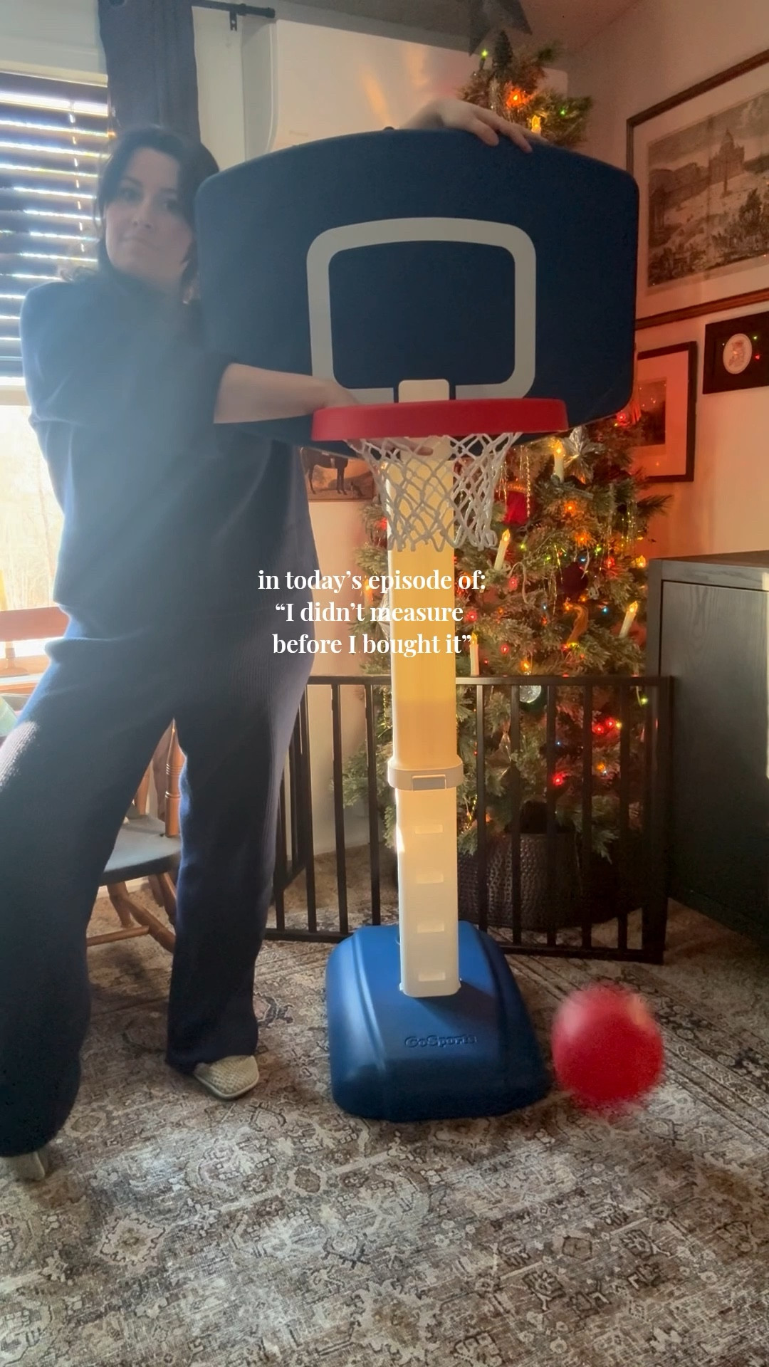 But honestly it’s a 10/10 toddler hoop my son loves it and it’s tall so it’ll take him some time to grow out of it 😂