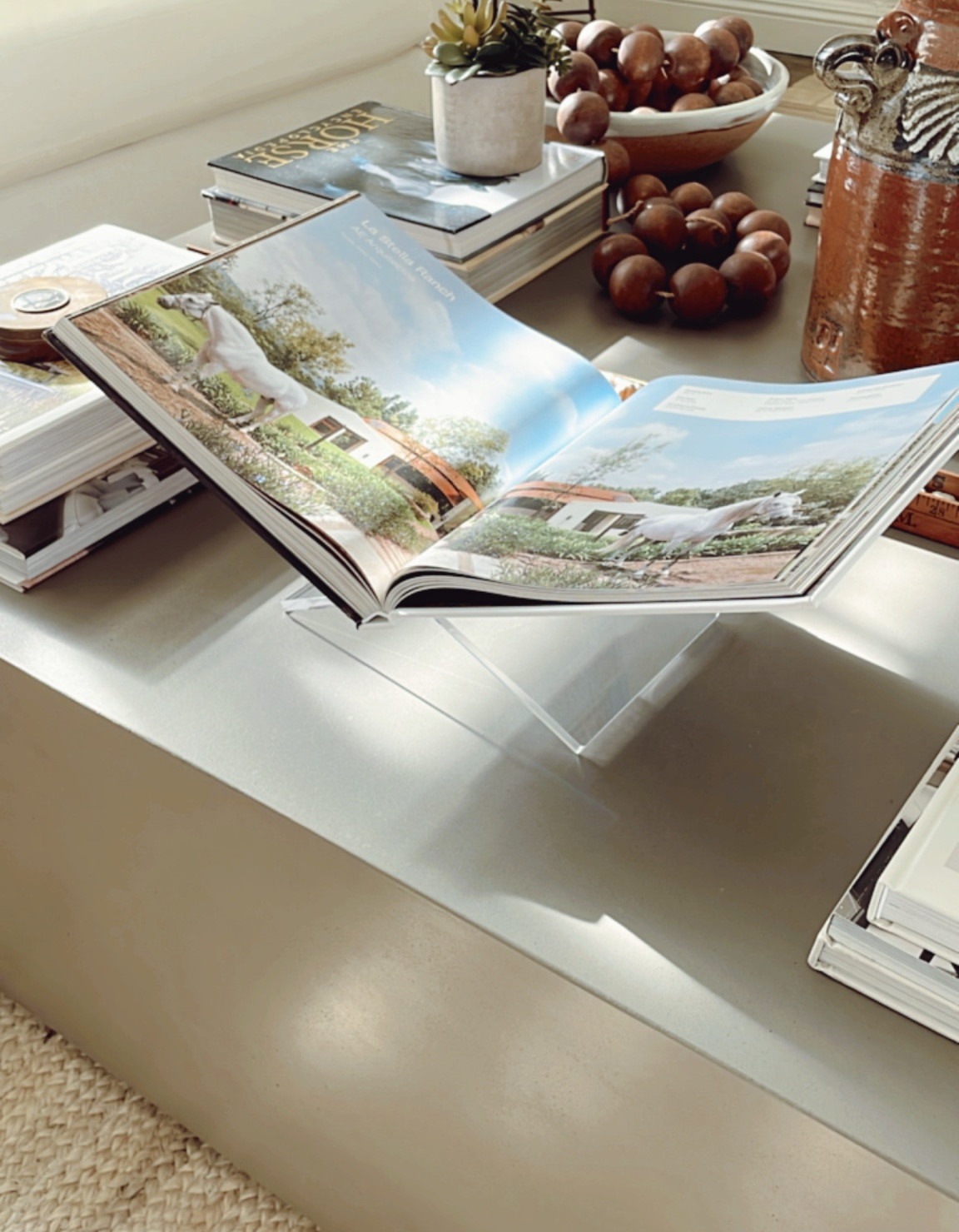 Book stand coffee table display 🙌🏻 

#ltkhome #coffeetablestyling #coffeetablebook #coffeetable