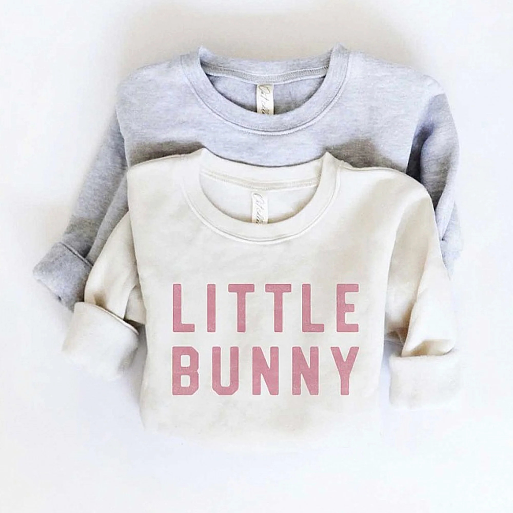 Little Bunny Toddler Graphic Sweatshirt, Heather Dust | SpearmintLOVE