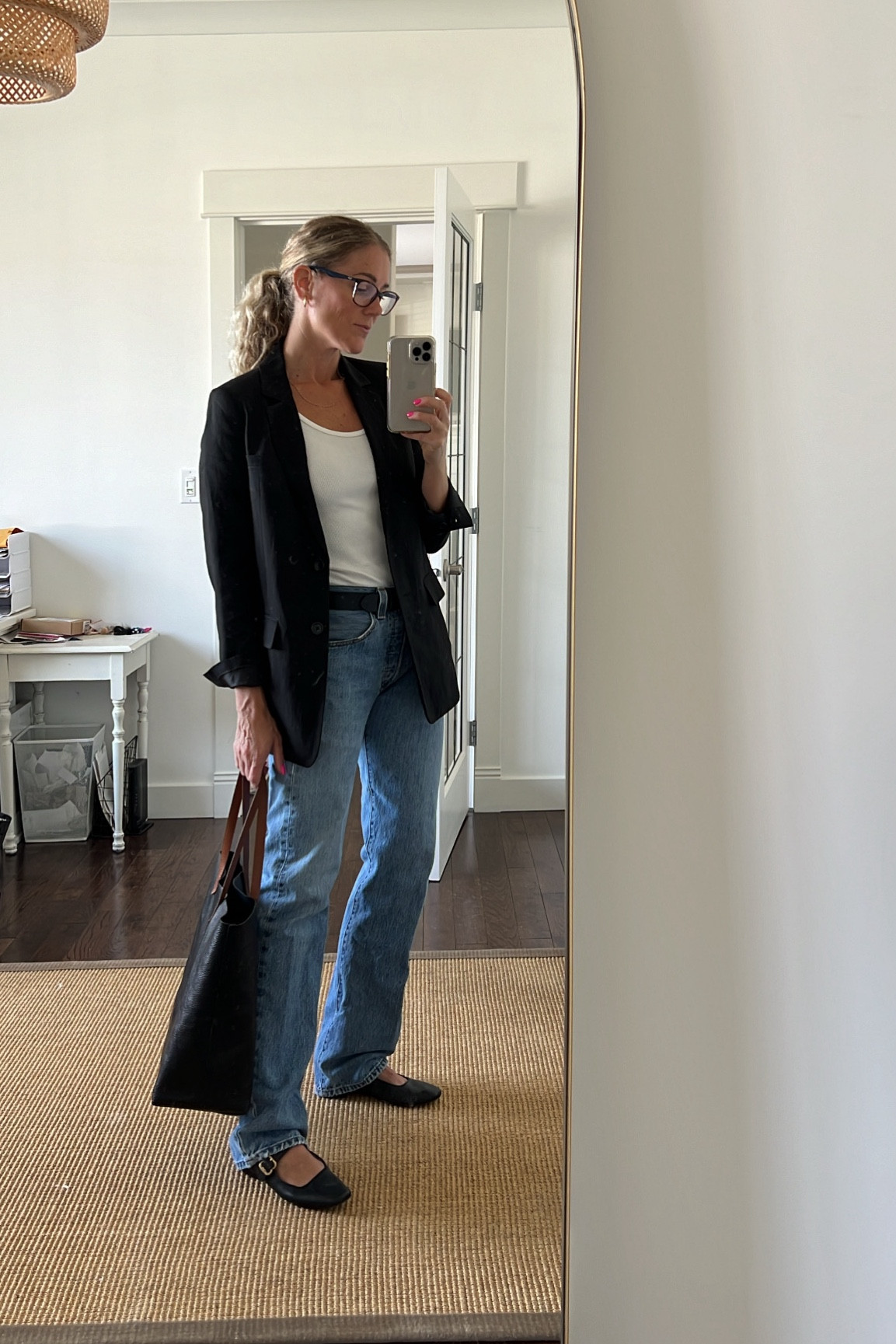 Get a pair of oversized vintage Levi’s….thank me later. I’m wearing a pair from 2002 and 4 sizes bigger than my usual. Remember older jeans fit different and quite a bit smaller  

#LTKover40 #LTKworkwear #LTKfindsunder100