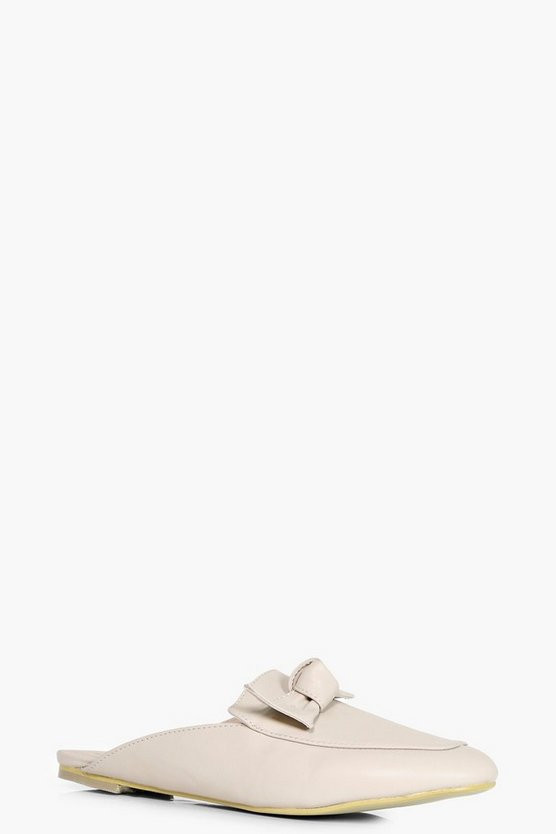 Sophie Bow Detail Slip On Mule Loafer | Boohoo.com (US & CA)