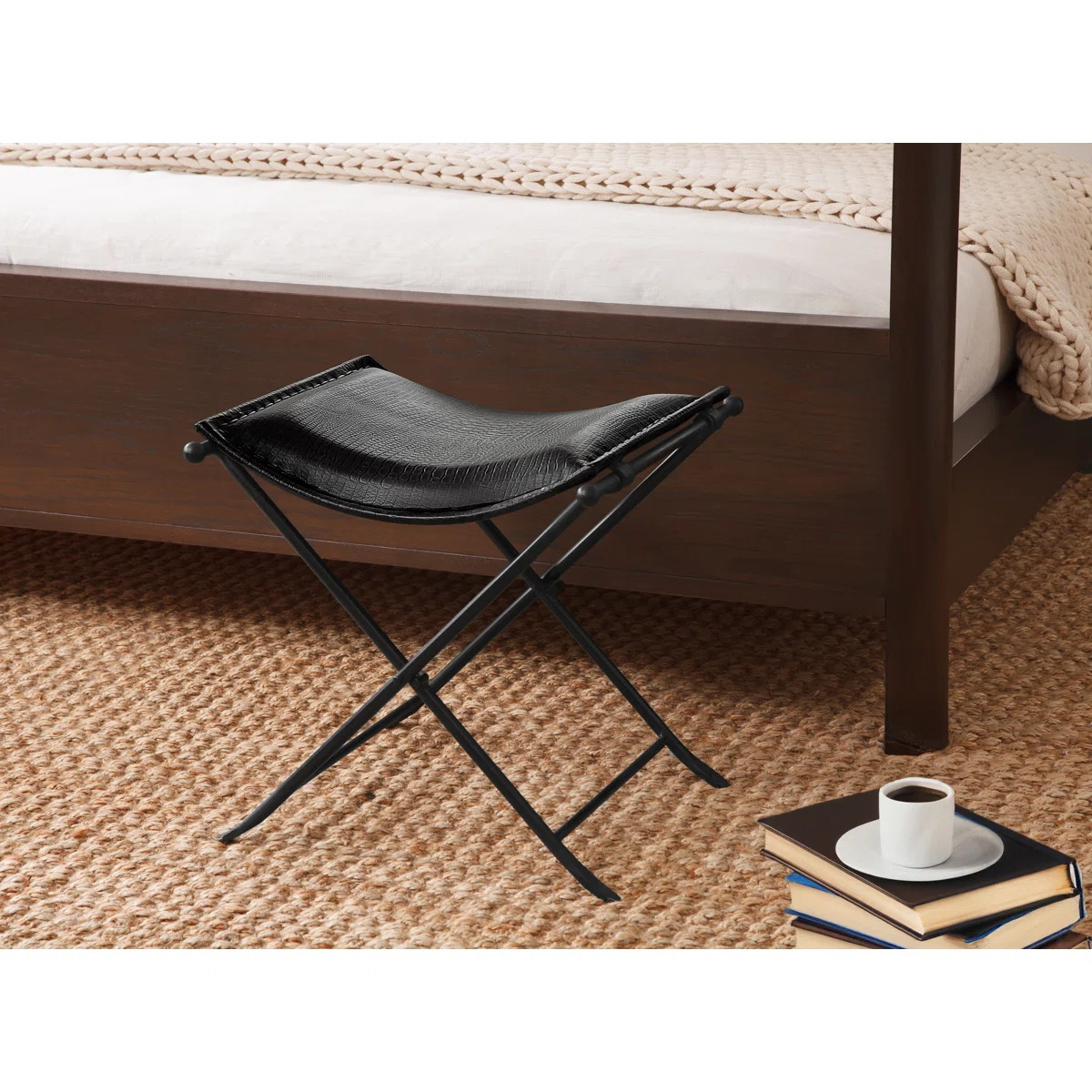Nardone Genuine Leather Seat Accent Stool | Wayfair North America