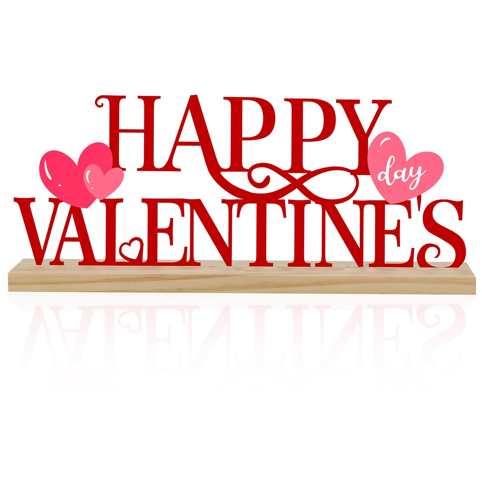 COCHIE Metal Happy Valentine's Day Sign, Valentines Day Decorations for Home, Party, Shelf, Mante... | Amazon (US)