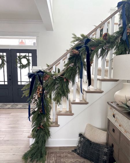 Our staircase garland from last year! I absolutely love how it came together, and I’m hoping to recreate the look again this year! 

#LTKHoliday #LTKhome #LTKstyletip