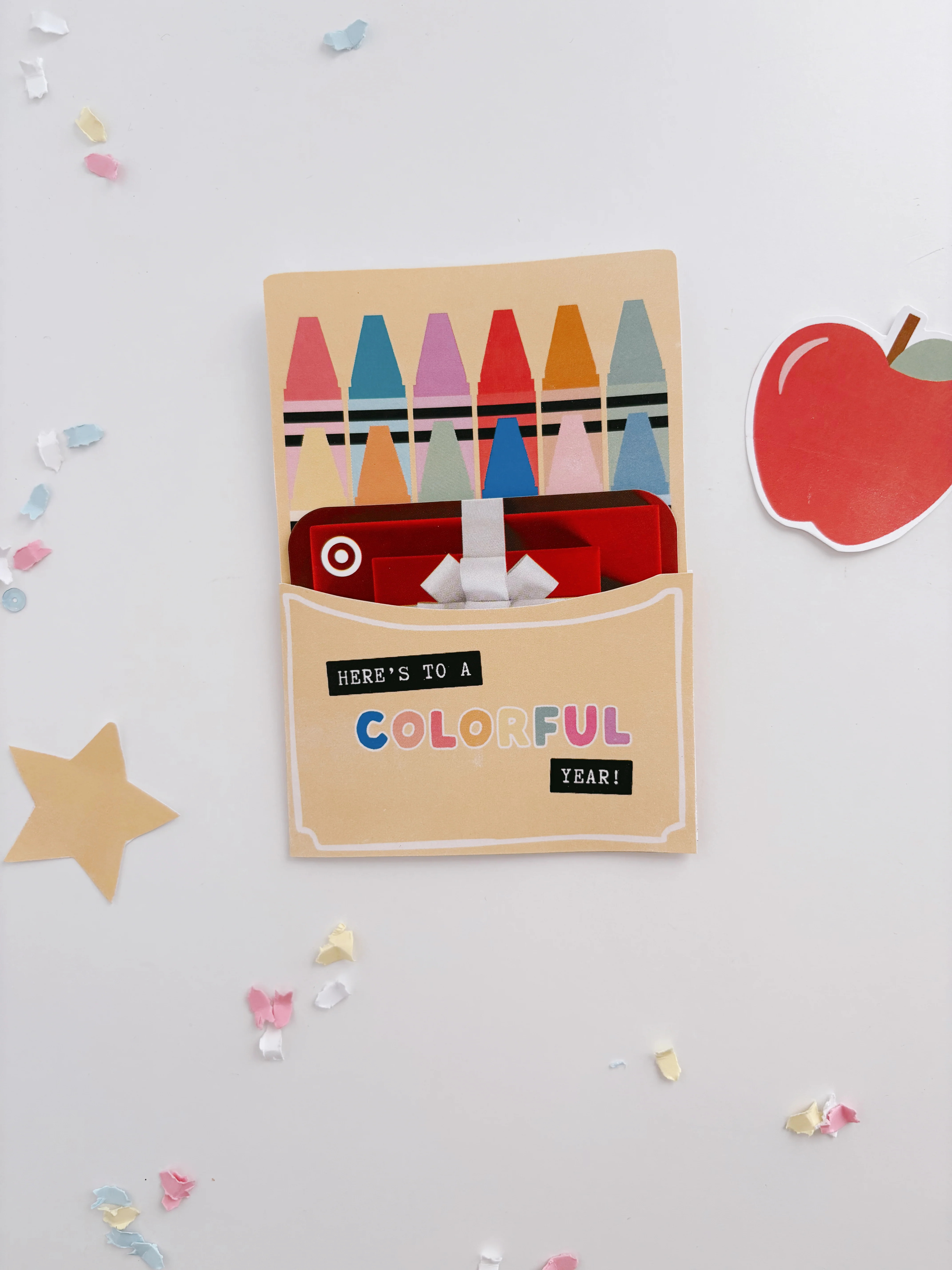 Crayon Gift Card Holder | Printable Gift Card Holder | The Letter Vee