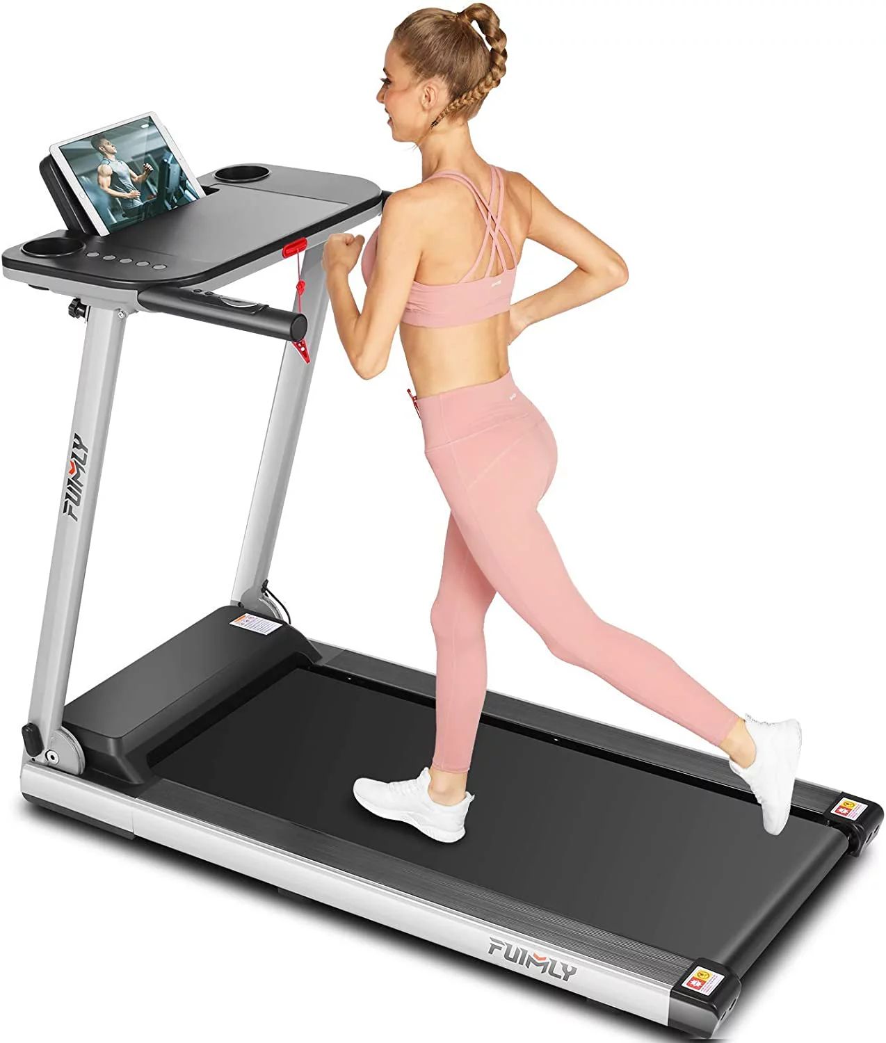 FUNMILY 2.25HP Folding Treadmill with Desk and Bluetooth Speaker,  12 Preset Programs, Tracking P... | Walmart (US)