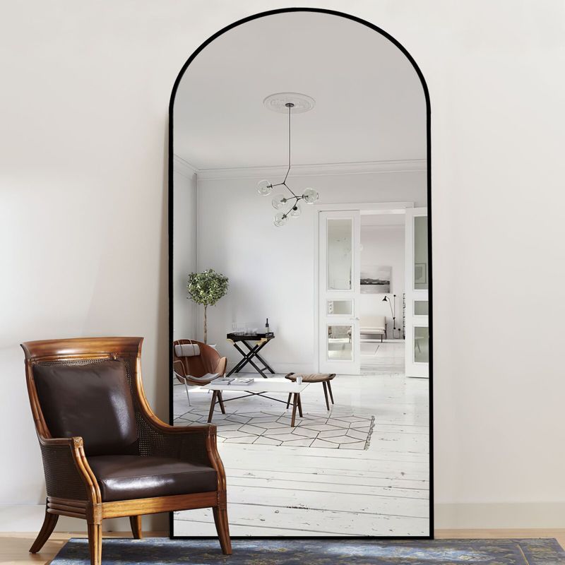 Rhea Arched Full Length Mirror 71"x31", Large Floor Mirror with Stand or Leaning Against Wall for... | Target