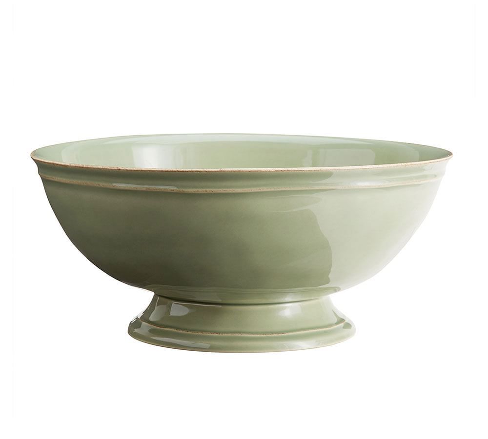 Cambria Handcrafted Stoneware Large Footed Serving Bowl | Pottery Barn (US)