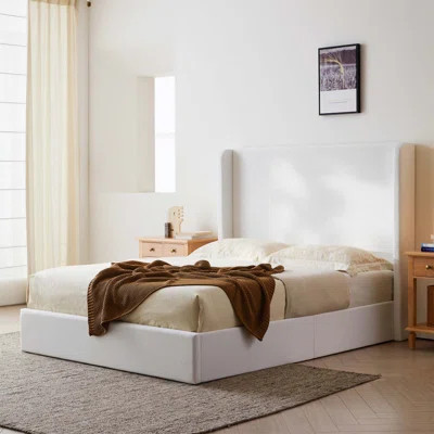 Upholstered Wingback Bed Frame with 52.3\ | Wayfair North America