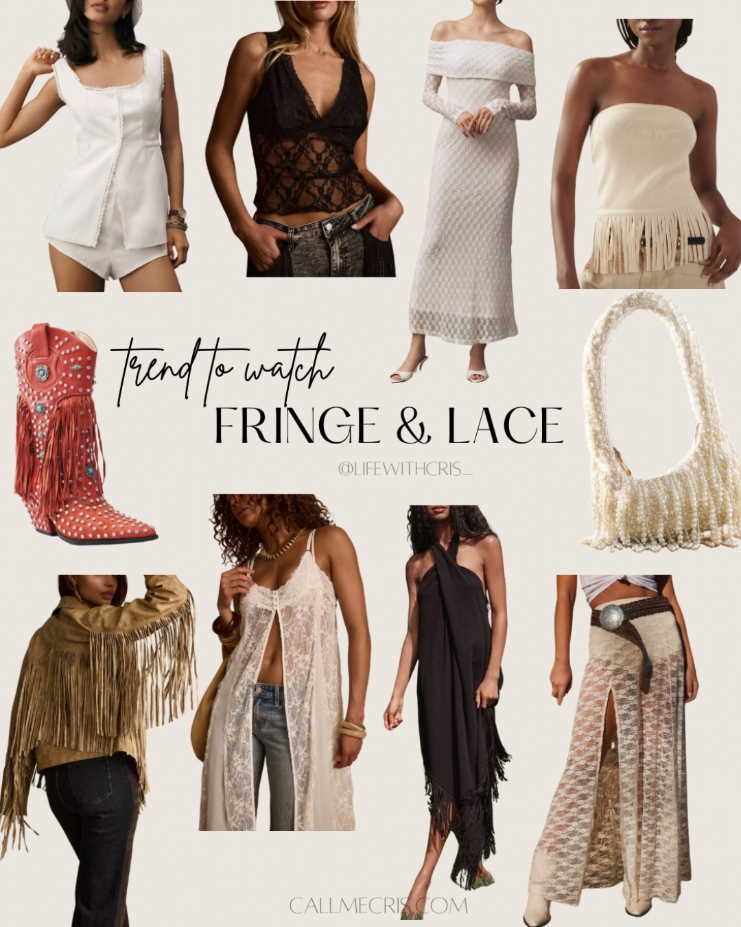 i’ve seen a lot of fringe and lace for summer and im here for it 👏🏼  it doesn’t have to be in a bold way - it can be subtle like in a fringe boot or bag or a lace trimmed blouse. what’s your favorite? 

#LTKSeasonal #LTKSummerEdit #LTKItBag