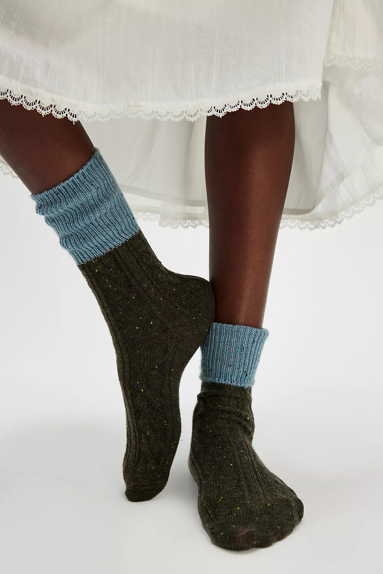 Color Block Cable Ankle Socks | Free People (Global - UK&FR Excluded)