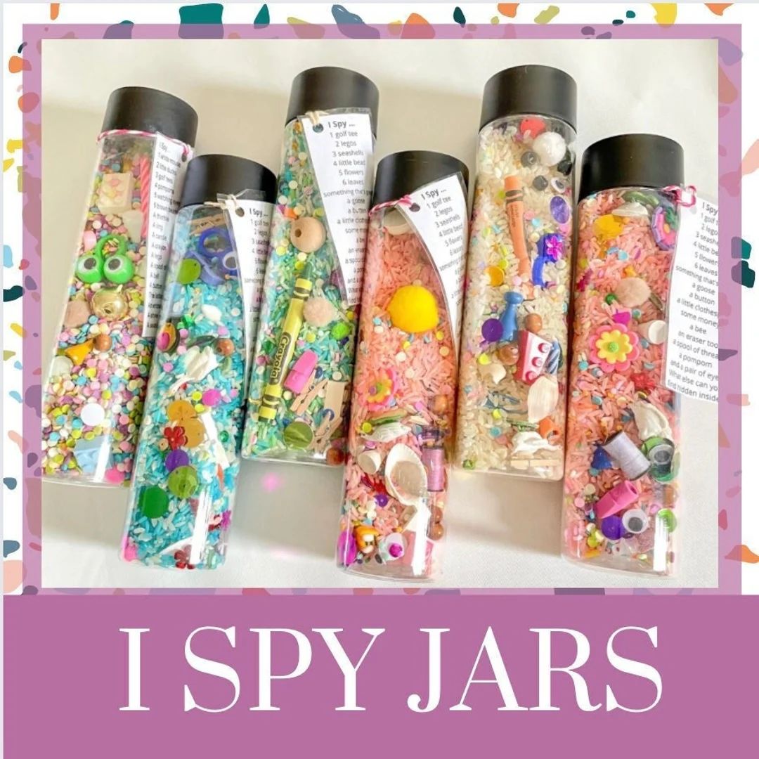 I Spy Jumbo Jar 16oz Seek and Find sensory Bottle Calm Down Jar autism Toy Kids Birthday Gift - E... | Etsy (US)