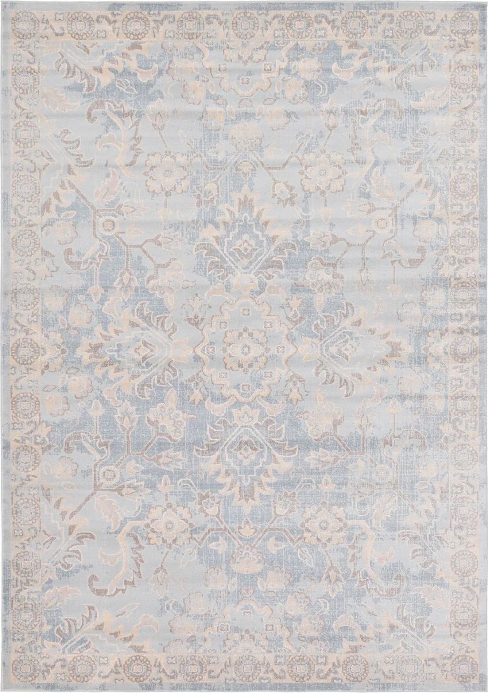 Iyanna Oriental Area Rug in Misty | Wayfair North America